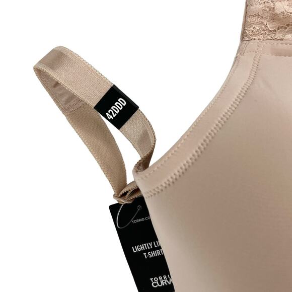 Torrid Perfect T-Shirt Bra Beige 42DDD Lightly Lined New - Picture 4 of 12